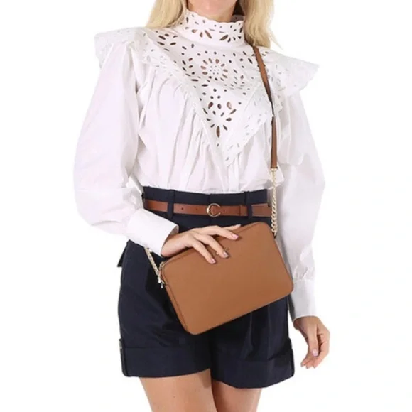 MICHAEL KORS  Crossbody Bag JS Large Saffiano Leather Acorn NEW - Minor Damage - Picture 3 of 12